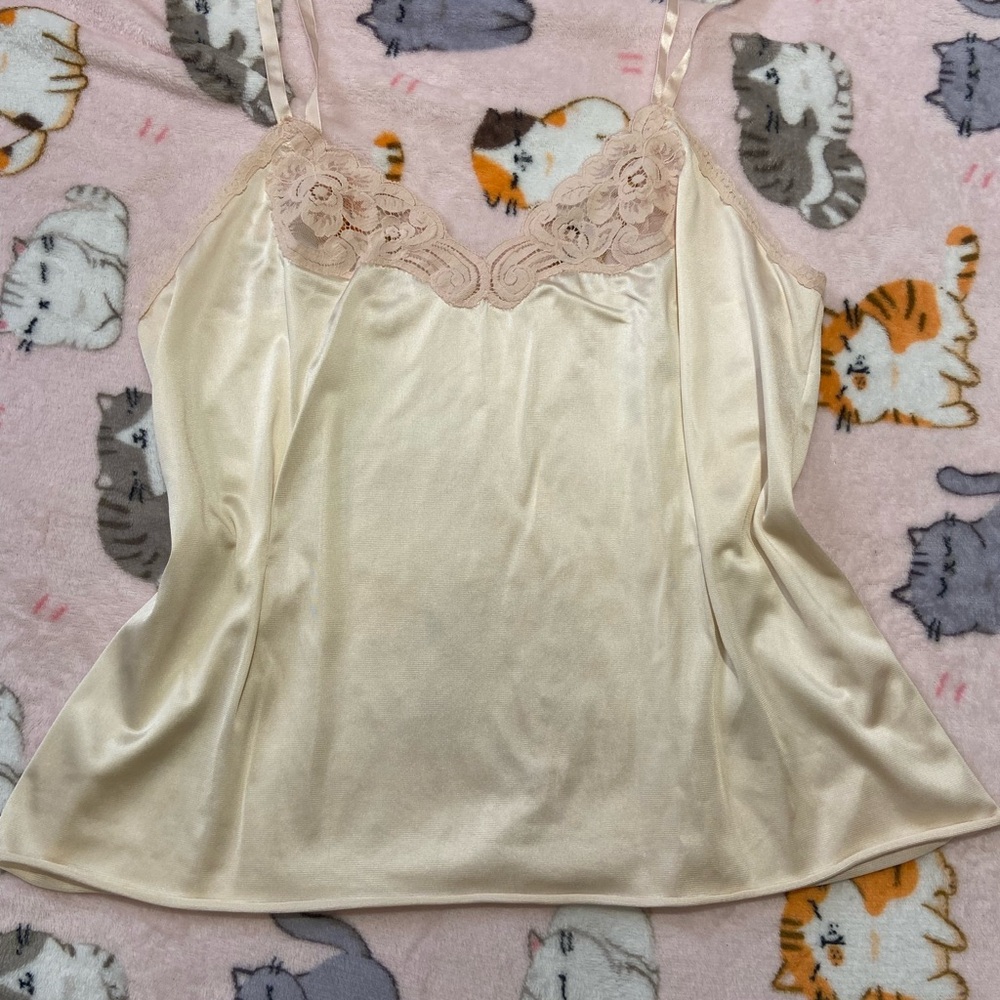 Vanity Fair Silky Camisole with Lace Trim